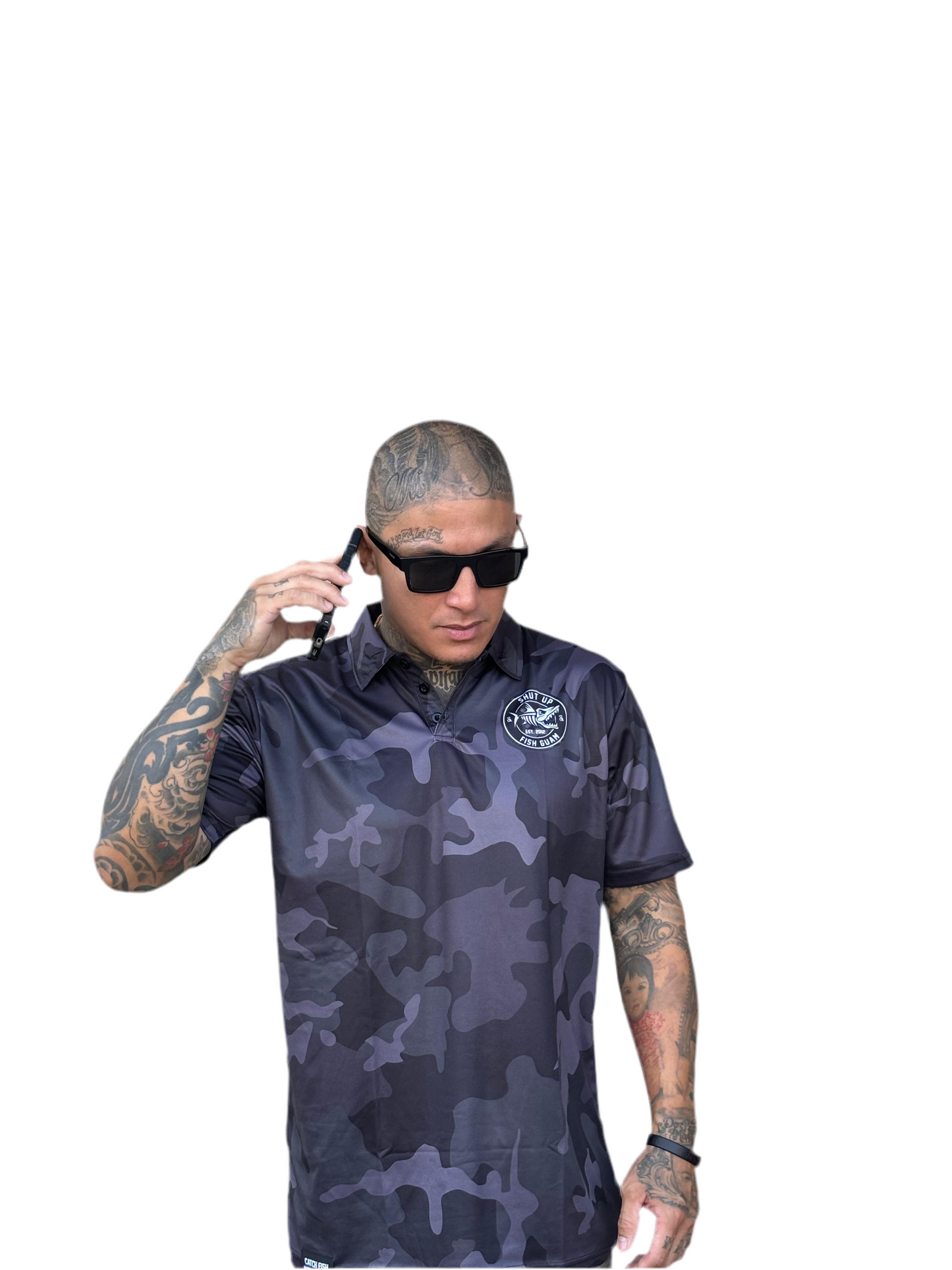 BLACK CAMO S/S POLO